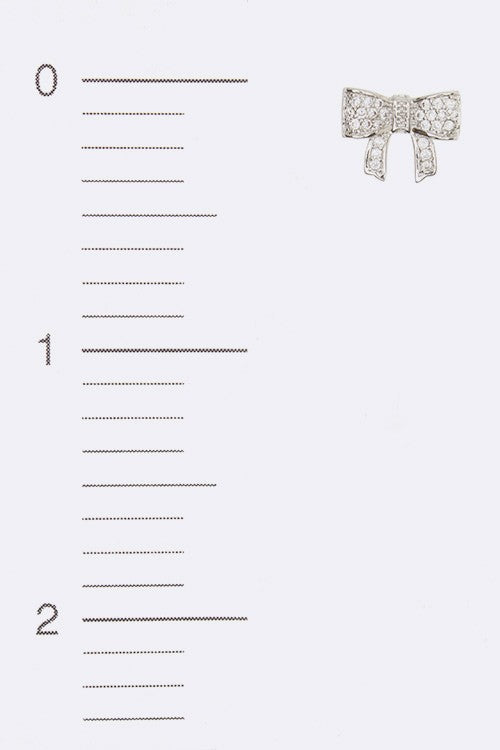CZ Bow Stud Earrings - Fuzzys Fashion USA