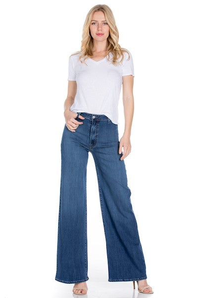 Western Wide leg jeans, baggy denim pants - Fuzzys Fashion USA