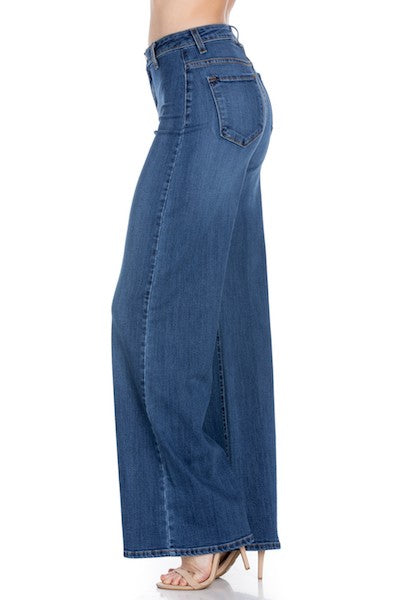 Western Wide leg jeans, baggy denim pants - Fuzzys Fashion USA