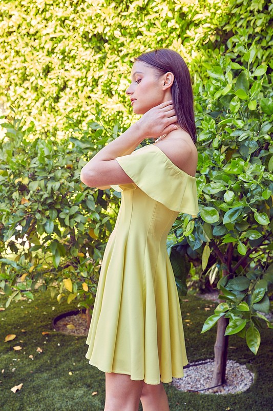 A Line Ruffle Dress - Fuzzys Fashion USA