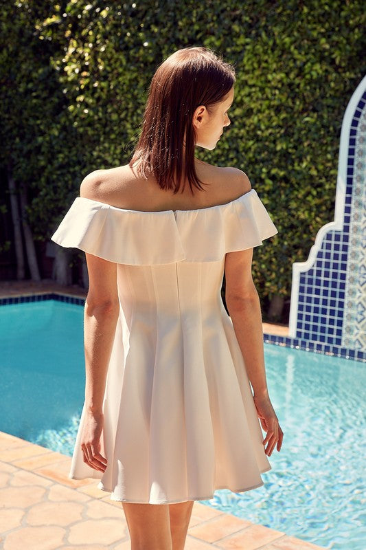 A Line Ruffle Dress - Fuzzys Fashion USA