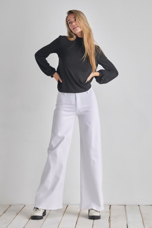 Western Wide leg jeans, baggy denim pants - Fuzzys Fashion USA