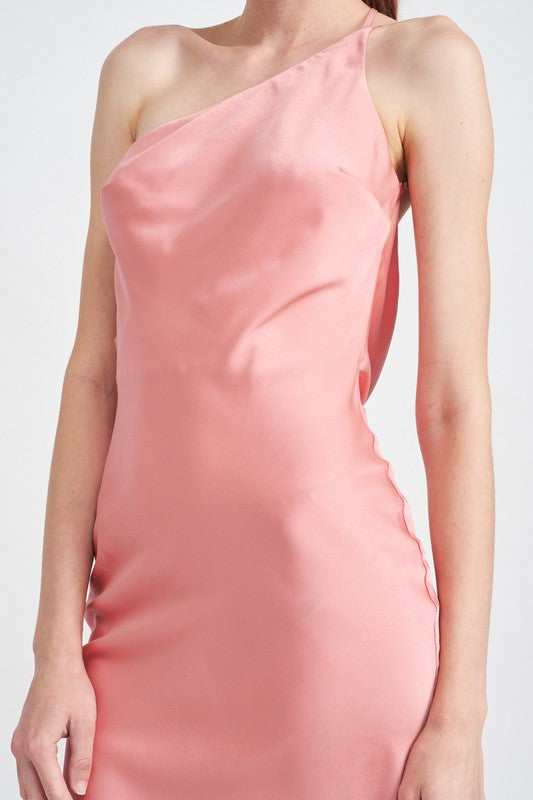 SATIN MAXI BIAS DRESS - Fuzzys Fashion USA