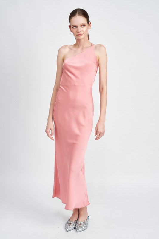 SATIN MAXI BIAS DRESS - Fuzzys Fashion USA