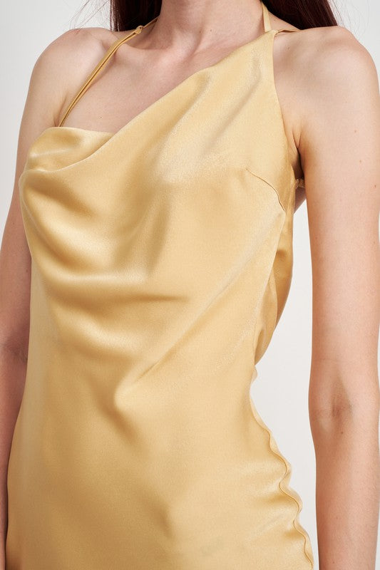SATIN MAXI BIAS DRESS - Fuzzys Fashion USA