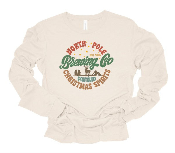 North Pole Brewing Co Premium Spirits LS Tee - Fuzzys Fashion USA