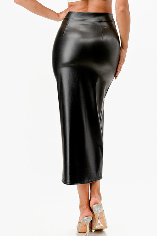 Open slit pencil skirt - Fuzzys Fashion USA