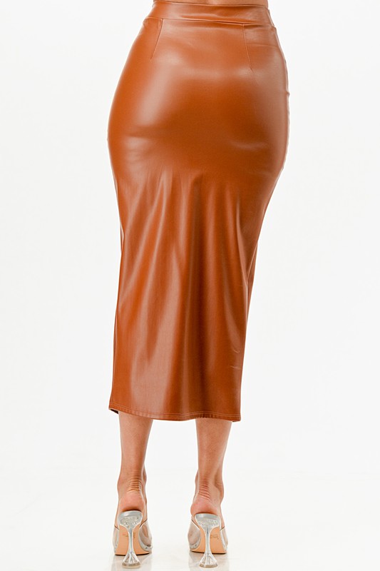 Open slit pencil skirt - Fuzzys Fashion USA