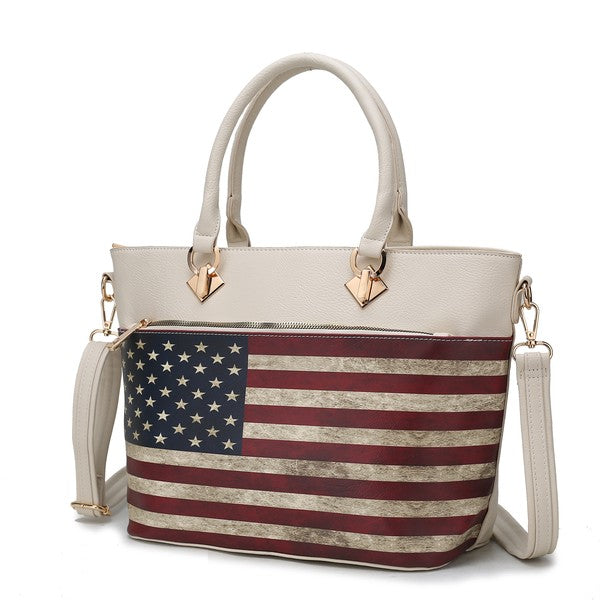 MKF Lilian Women's FLAG Tote Bag by Mia K - Fuzzys Fashion USA