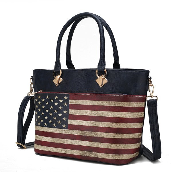 MKF Lilian Women's FLAG Tote Bag by Mia K - Fuzzys Fashion USA