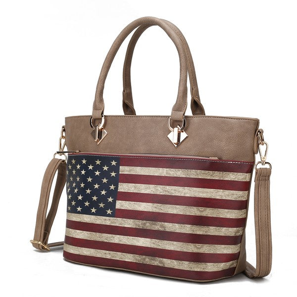 MKF Lilian Women's FLAG Tote Bag by Mia K - Fuzzys Fashion USA