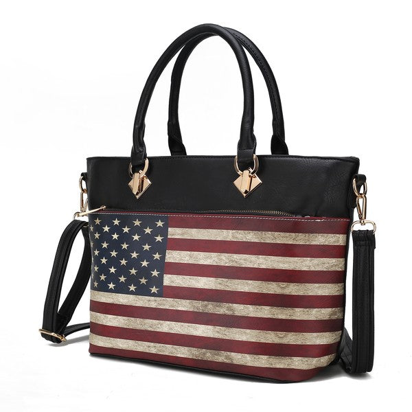 MKF Lilian Women's FLAG Tote Bag by Mia K - Fuzzys Fashion USA