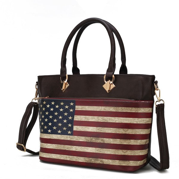 MKF Lilian Women's FLAG Tote Bag by Mia K - Fuzzys Fashion USA