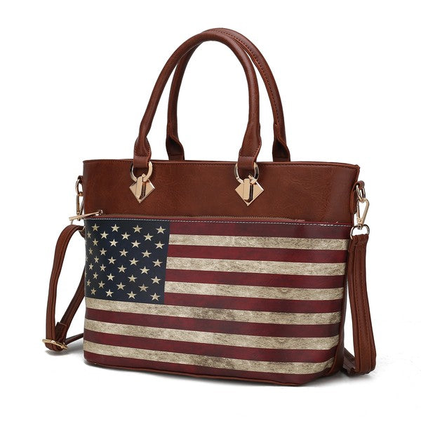 MKF Lilian Women's FLAG Tote Bag by Mia K - Fuzzys Fashion USA