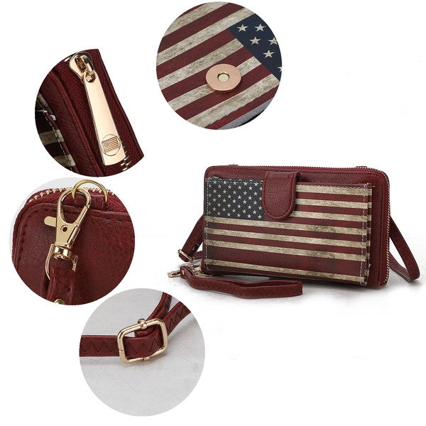 MKF Kiara Wallet FLAG Crossbody Bag by Mia K - Fuzzys Fashion USA