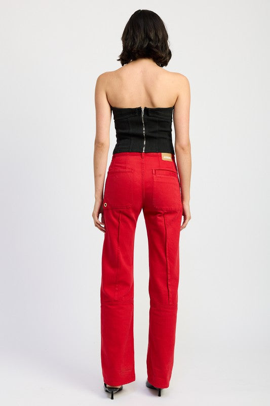 FOLD OVER CORSET TOP - Fuzzys Fashion USA