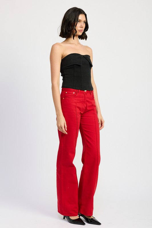 FOLD OVER CORSET TOP - Fuzzys Fashion USA