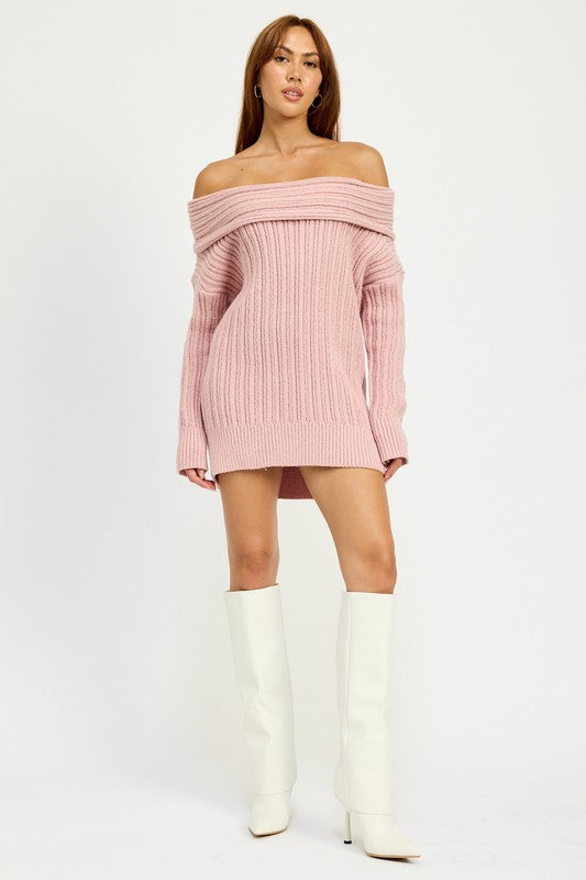 OVERSIZED OFF SHOULDER SWEATER - Fuzzys Fashion USA
