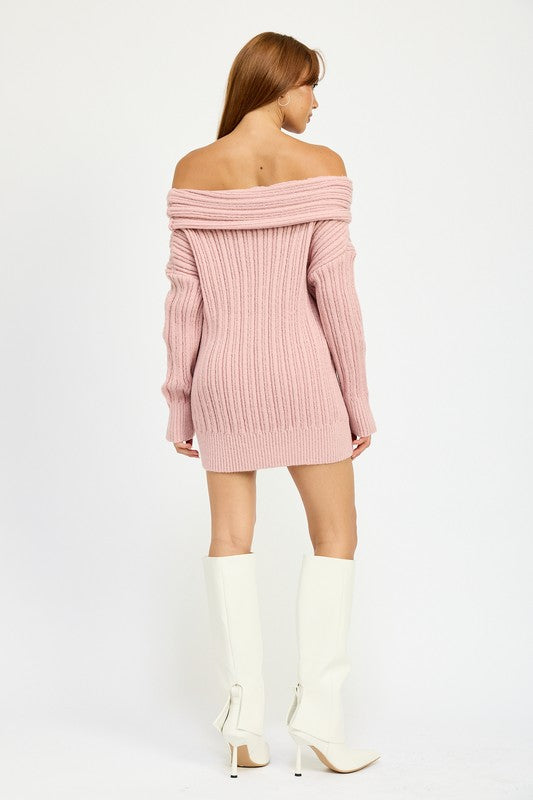 OVERSIZED OFF SHOULDER SWEATER - Fuzzys Fashion USA