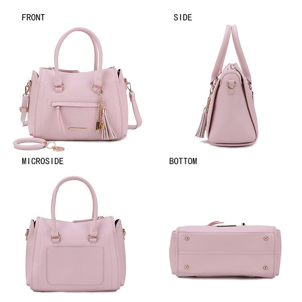 MKF Valeria Satchel with Keyring by Mia K - Fuzzys Fashion USA