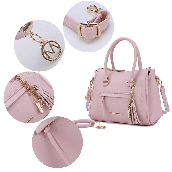 MKF Valeria Satchel with Keyring by Mia K - Fuzzys Fashion USA