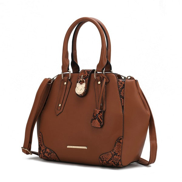 MKF Lorena Snake embossed Women Satchel Bag - Fuzzys Fashion USA