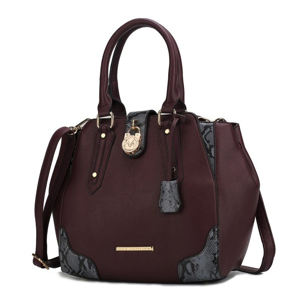 MKF Lorena Snake embossed Women Satchel Bag - Fuzzys Fashion USA