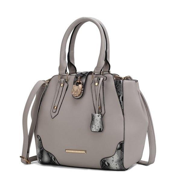 MKF Lorena Snake embossed Women Satchel Bag - Fuzzys Fashion USA