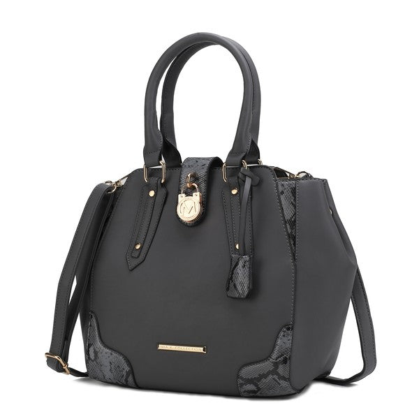 MKF Lorena Snake embossed Women Satchel Bag - Fuzzys Fashion USA