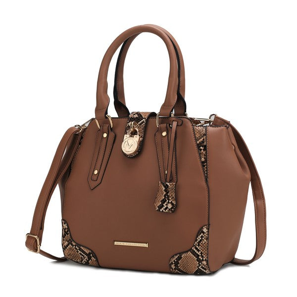 MKF Lorena Snake embossed Women Satchel Bag - Fuzzys Fashion USA