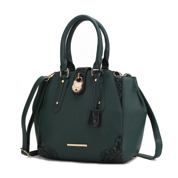 MKF Lorena Snake embossed Women Satchel Bag - Fuzzys Fashion USA