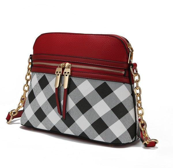 MKF Suki Checkered Crossbody Bag - Fuzzys Fashion USA