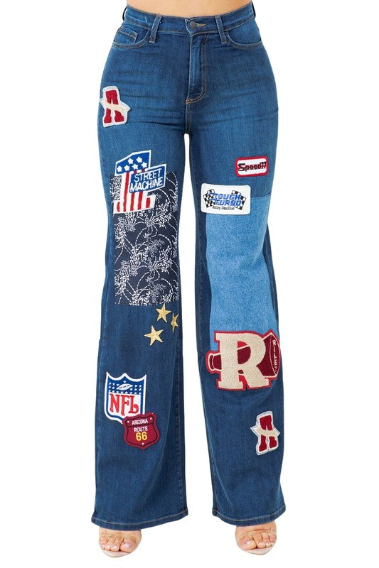 Brooklyn Varsity Dark Wash Jean - Fuzzys Fashion USA
