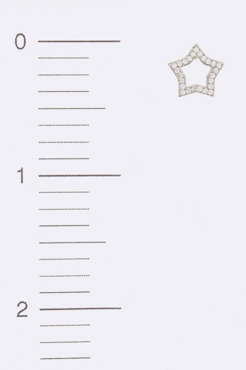 Cubic Zirconia Star Studs - Fuzzys Fashion USA