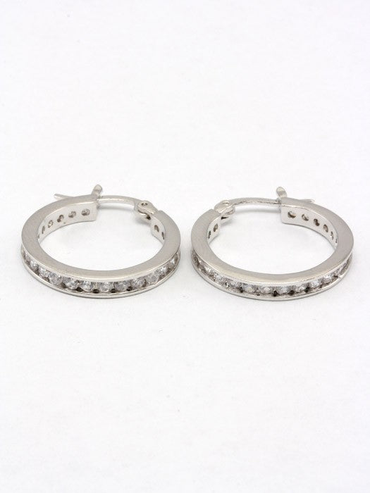Small CZ Hoop Earrings - Fuzzys Fashion USA