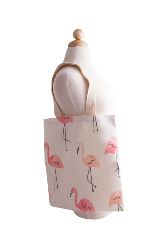 FLAMINGO PATTERN TOTE BAG - Fuzzys Fashion USA