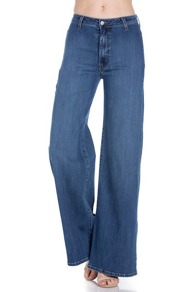 Western Wide leg jeans, baggy denim pants - Fuzzys Fashion USA