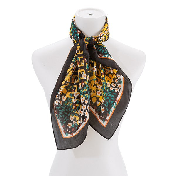 DAINTY FLORAL SILK SCARF - Fuzzys Fashion USA