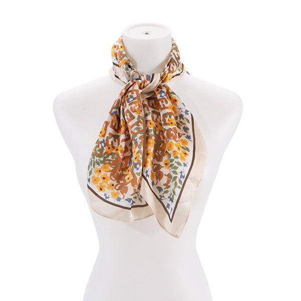DAINTY FLORAL SILK SCARF - Fuzzys Fashion USA