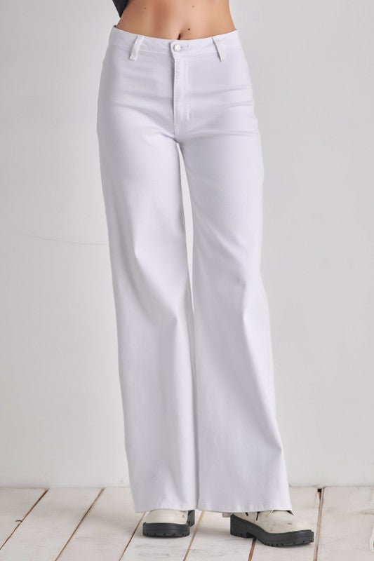 Western Wide leg jeans, baggy denim pants - Fuzzys Fashion USA
