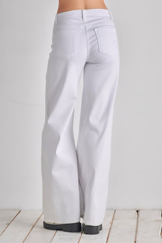 Western Wide leg jeans, baggy denim pants - Fuzzys Fashion USA