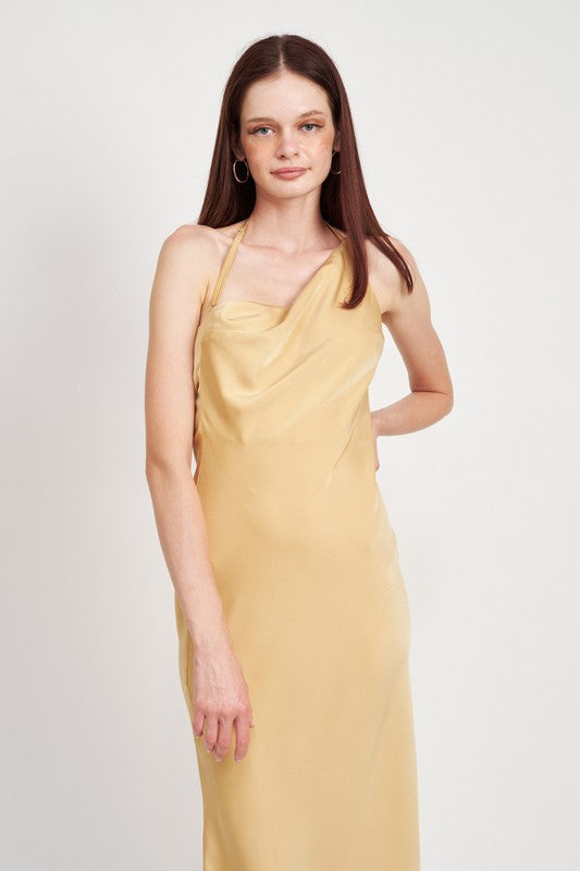 SATIN MAXI BIAS DRESS - Fuzzys Fashion USA