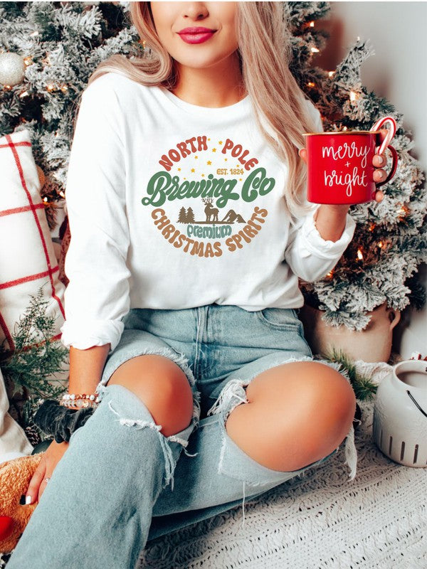 North Pole Brewing Co Premium Spirits LS Tee - Fuzzys Fashion USA