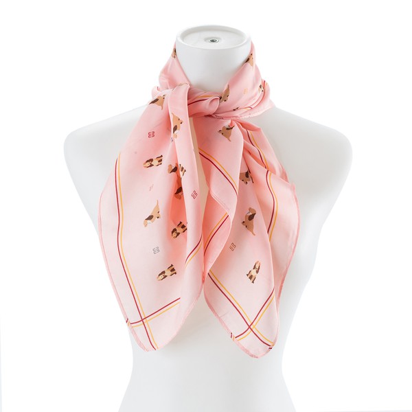 PUPPY PATTERN SILK FASHION SCARF - Fuzzys Fashion USA