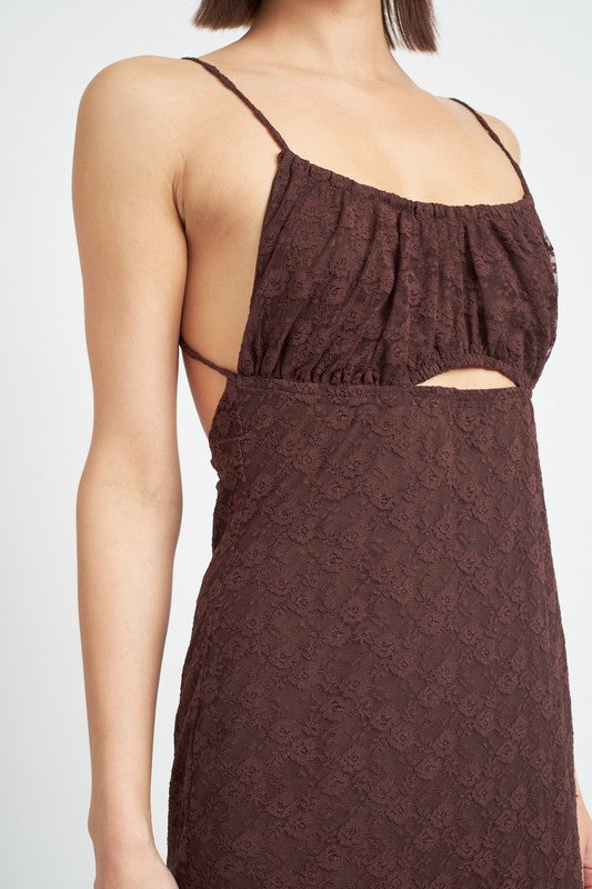 SPAGHETTI STRAP RUCHED BUST MINI DRESS - Fuzzys Fashion USA