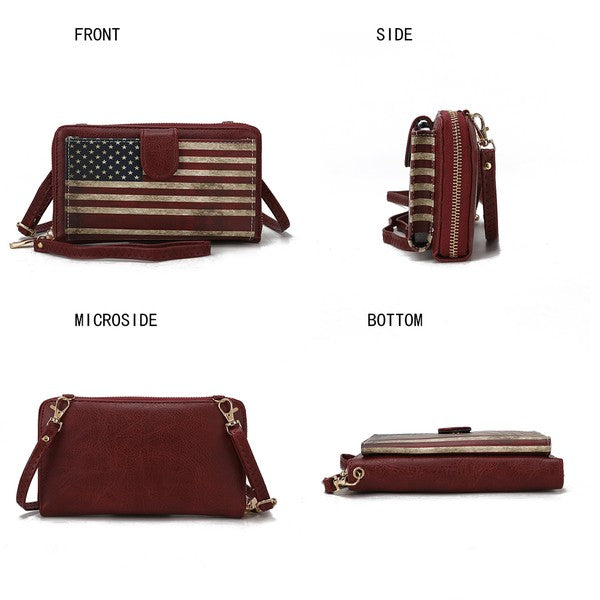 MKF Kiara Wallet FLAG Crossbody Bag by Mia K - Fuzzys Fashion USA