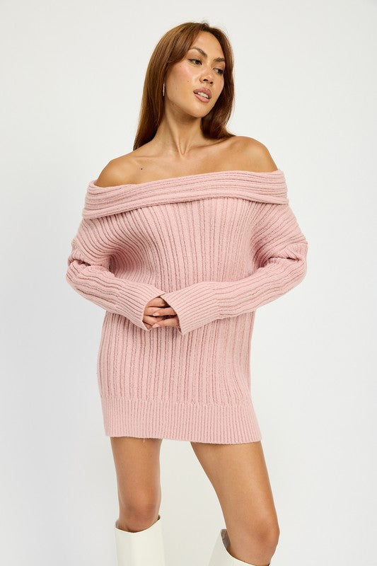 OVERSIZED OFF SHOULDER SWEATER - Fuzzys Fashion USA