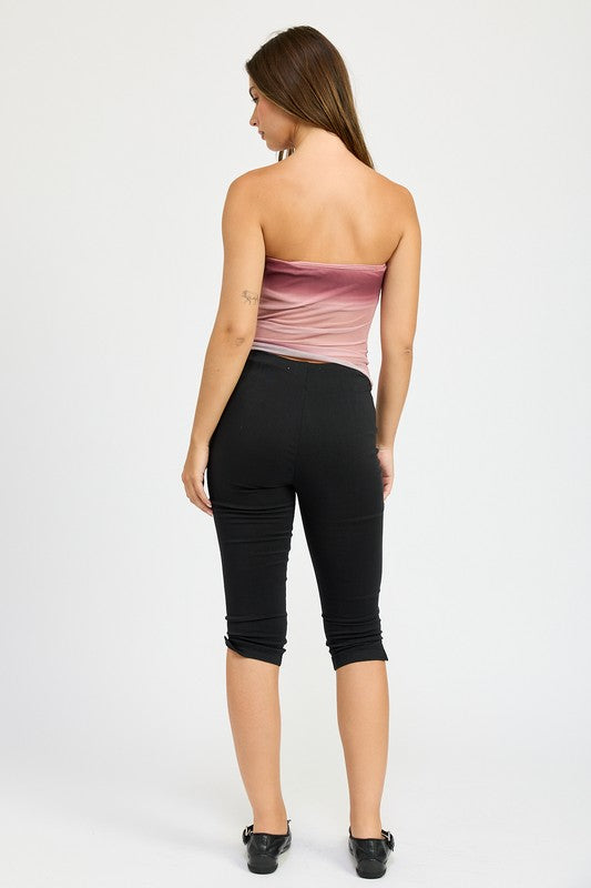 ASYMMETRICAL SHIRRED TUBE TOP - Fuzzys Fashion USA