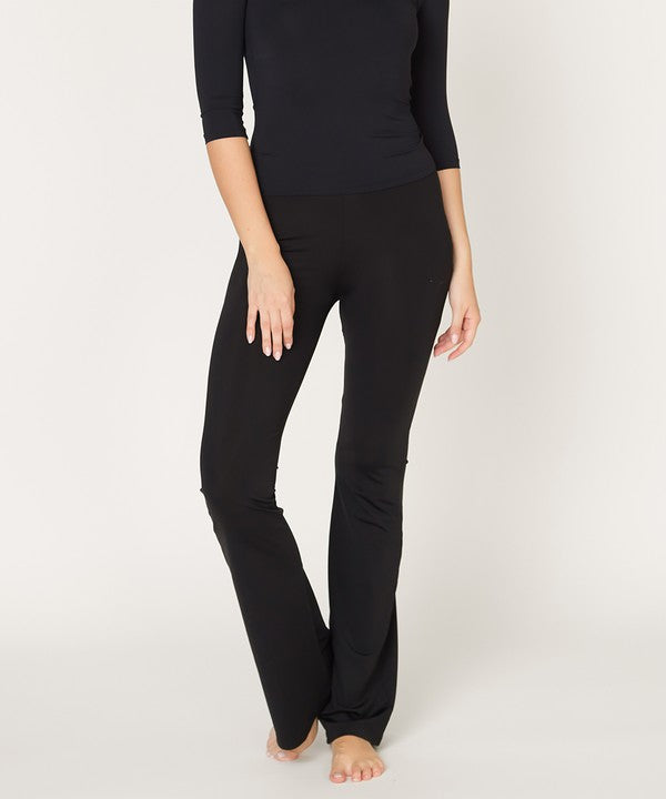 BAMBOO SLIM BELL YOGA PANTS - Fuzzys Fashion USA