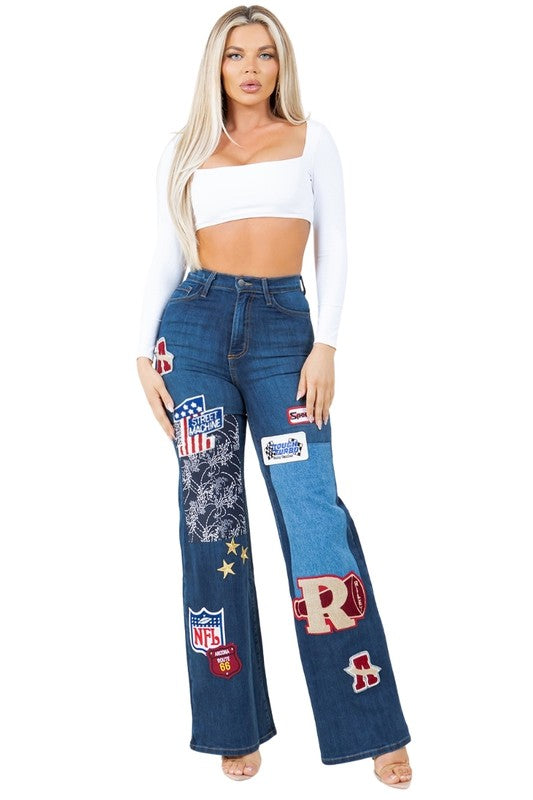 Brooklyn Varsity Dark Wash Jean - Fuzzys Fashion USA